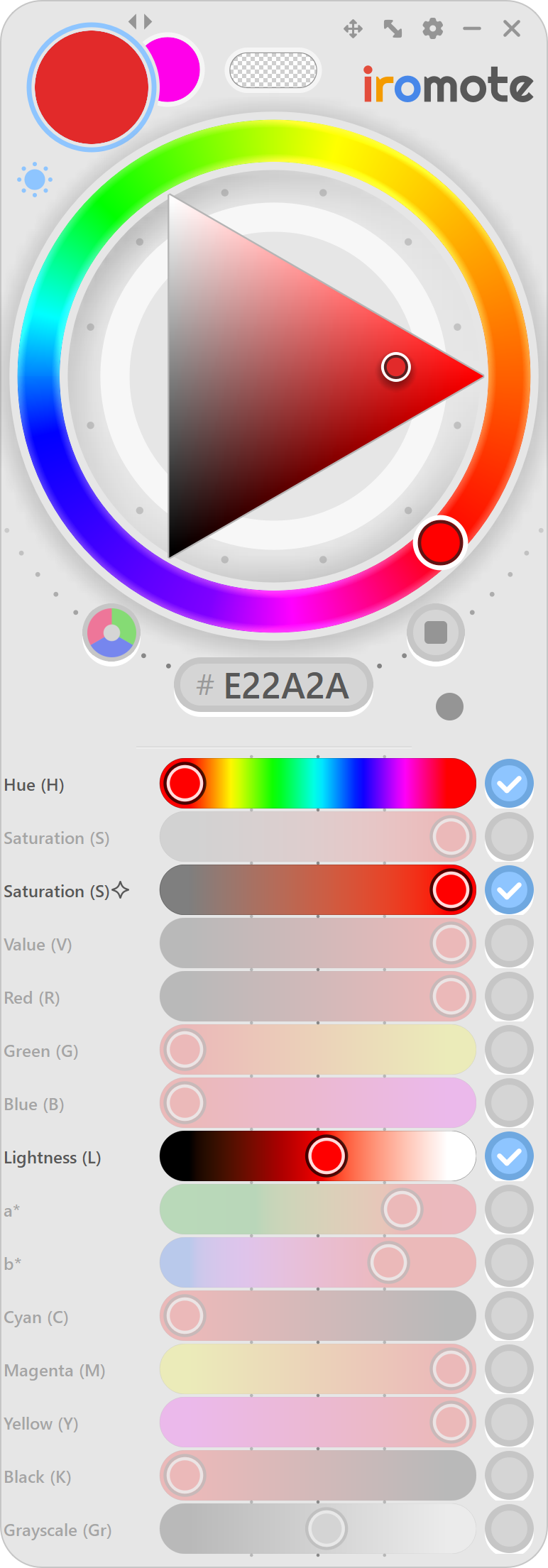 Choosing which sliders to show